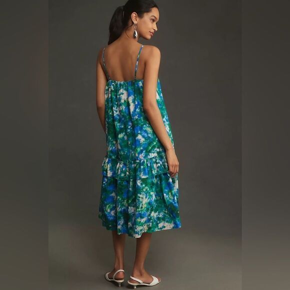 Anthropologie Corey Lynn Calter V-Neck Ruffle Midi Dress NWT - Picture 3 of 13